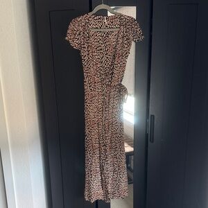 Free People Black and Pink Floral Maxi Dress